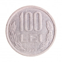 Moeda KM#111 100 Lei 1993 MBC Romênia Europa Mihai Viteazul - Miguel o Bravo Aço R Níquel Ø29,1mm 8,7gr