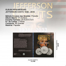 Álbum de Moedas Jefferson Five Cents 1938 - 2033