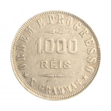 Moeda P-691 1000 Réis 1911 MBC+ Prata 0.900 Ø26mm 10gr.