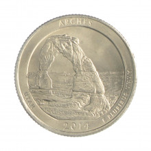 Quarter Dollar 2014 P MBC+ Utah: Arches