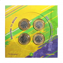 Blister com 4 Moedas das Olímpiadas Rio 2016 4ª Série 2016