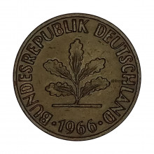 Km#106 2 Pfenning 1966 D - Munique MBC Alemanha República Federativa Europa
