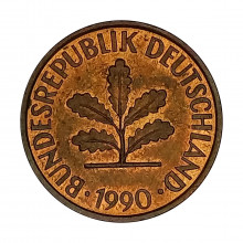 Km#106a 2 Pfenning 1990 D - Munique MBC+ Alemanha República Federativa Europa