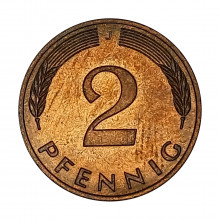 Km#106a 2 Pfenning 1991 J - Humburgo MBC+ Alemanha República Federativa Europa