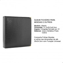 Álbum Fichário para Moedas Cobra M