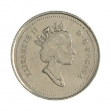 Km#183 10 Cents 1995 MBC Canadá América Níquel 18.03(mm) 2.07(gr)