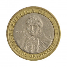 Km#236 100 Pesos  2006 So MBC  Chile  América  Bimetálico  23.5(mm) 7.58(gr)