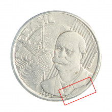 50 Centavos 2008 MBC Cunho Quebrado