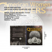 Álbum de Moedas American Women Quarters 2022 - 2025