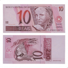 Cédula C-293 10 Reais 1999 SOB - Pedro S. Malan / Armínio Fraga Neto (2ª chancela)