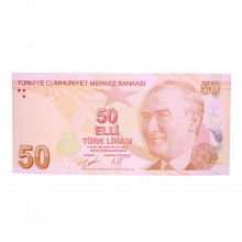 Cédula P#225 50 Lira 2020 Turquia Ásia SOB/FE