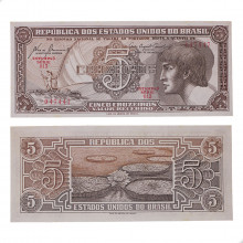 Cédula C-111 5 Cruzeiros 1961 Série 013 C/ Leves Manchas FE