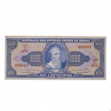 Cédula C-056 1000 Cruzeiros 1963 MBC