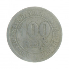 Moeda V-013 100 Réis 1883 BC  Cupro Níquel Ø27mm 10gr.