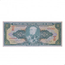 Cédula C-061 2 Cruzeiros 1955 C/ Leve Mancha SOB