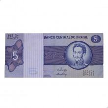 Cédula C-134 5 Cruzeiros 1973 MBC