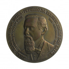 Medalha 03BD Julio Cezar Ribeiro de Souza - Pioneiro na Dirigibilidade dos Balões * Estado do Pará 1981 MBC + Brasil Amé