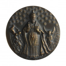 Medalha Gloria in Excelsis Deo 1958-1963 Pacem in Terri 1963 MBC/SOB Portugal Europa Bronze Ø80mm 257gr.
