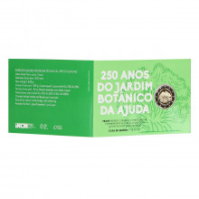 Blister Moeda KM#885 2 Euros 2018  FC Portugal América  250º Aniversário do Jardim Botânico da Ajuda PROOF Bimetálico  Ø