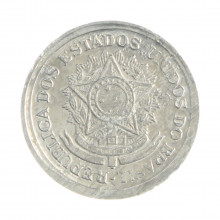 Moeda V-262 10 Centavos 1961 BC Data Difícil C/ Sinais de Limpeza Alumínio Ø17mm 1gr.