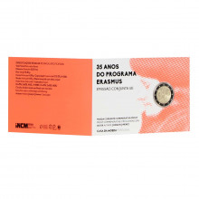 Blister Moeda KM#931 2 Euros 2022  FC Portugal América  35 anos do Programa Erasmus PROOF Bimetálico  Ø25,75mm 8,5gr.