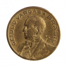 Moeda V-179 10 Centavos 1943 MBC C/Sinais de Limpeza Bronze Alumínio Ø17mm 3gr.