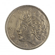 Moeda V-313 50 Centavos 1975 MBC C/Serrilha C/Sinais de Limpeza Cupro Níquel Ø27mm 7,7gr.