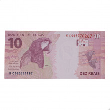 Cédula RL10.038 10 Reais KC 2022 SOB/FE - Paulo Roberto N. Guedes / Roberto Campos Neto