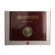 Blister Moeda KM#544 2 Euros 2021 FC Vaticano Europa 700º aniversário da morte de Dante Alighieri Bimetálico  Ø25,75mm