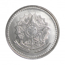 Moeda V-402 10 Cruzados 1988  SOB/FC   Aço Inoxidável  Ø27mm 6,1gr.