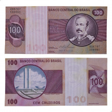 Cédula C-146B 100 Cruzeiros 1974 C/ Manchas Gola Baixa SOB