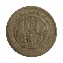 Moeda V-041 100 Réis 1897 BC  Cupro Níquel Ø27mm 10gr.