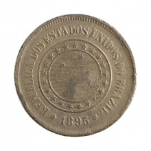 Moeda V-039 100 Réis 1895 MBC  Cupro Níquel Ø27mm 10gr.