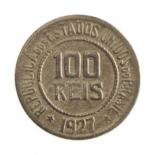 Moeda V-081 100 Réis 1927 BC/MBC Cupro Níquel Ø21mm 5gr.*