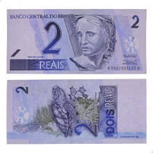 Cédula C-255 2 Reais 2001 SOB - Pedro S. Malan / Armínio Fraga Neto (2ª chancela)