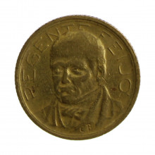 Moeda V-154 500 Réis 1937 MBC Feijó Bronze Alumínio Ø22,5mm 5gr.