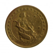 Moeda V-125 500 Réis 1927 MBC C/ Sinais de Limpeza Bronze Alumínio Ø22,5mm 4gr. *