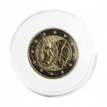 Estojo Moeda KM#2851 2 Euros 2020 FC França Europa Investigação médica PROOF Bimetálico Ø25,75mm 8,5gr.