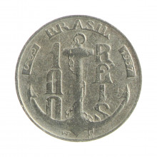 Moeda V-141 100 Réis 1937 MBC C/Sinais de Limpeza Tamandaré Cupro Níquel Ø20mm 4,5gr.