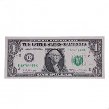 Cédula P#544b 1 Dollar 2017 Letra B Carimbo Verde Estados Unidos América FE