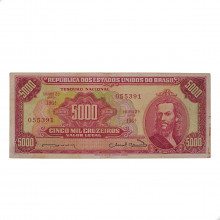 Cédula C-107 5000 Cruzeiros 1963 MBC