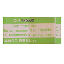 Cinta Cédula Nacional Cruzeiros C/ Anotação a Caneta