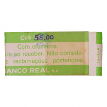 Cinta Cédula Nacional Cruzeiros C/ Anotação a Caneta
