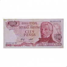 Cédula P#302a.2 100 Pesos 1977  Argentina América MBC