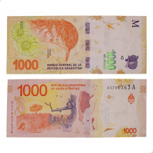 Cédula P#366a1 1000 Pesos 2017-2018  Argentina América SOB