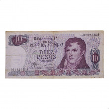 Cédula P#289a.3 10 Pesos 1971  Argentina América MBC