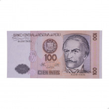 Cédula P#133a 100 Intis 1987  Peru América FE