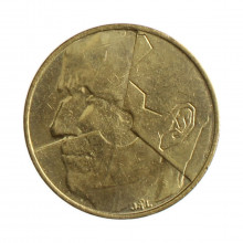 Moeda KM#164 5 Francs 1987 MBC/SOB Bélgica Europa  Cobre-níquel Ø24mm 5,5gr.