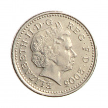 Moeda KM#988 5 Pence 2005 MBC Reino Unido Europa Cobre-níquel Ø18mm 3,25gr.