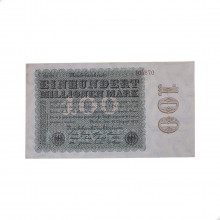 Cédula P#107g 100.000.000 Mark 1923  Alemanha Europa SOB/FE